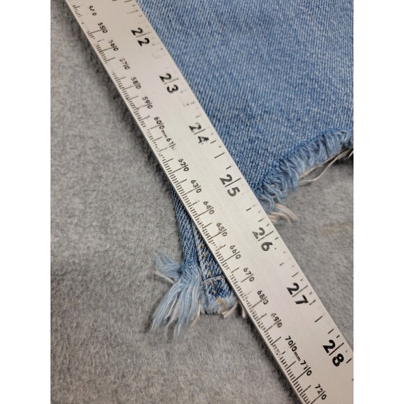 We The Free Womens Jeans 31 34x27 Wide Capri Distressed Light Stretch Button Fly - Picture 3 of 14